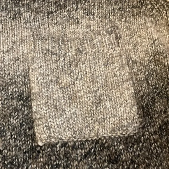 WALLACE (Madewell) XS Brown Chunky Rowboat Merino Alpaca Wool Sweater Pocket - Picture 3 of 6